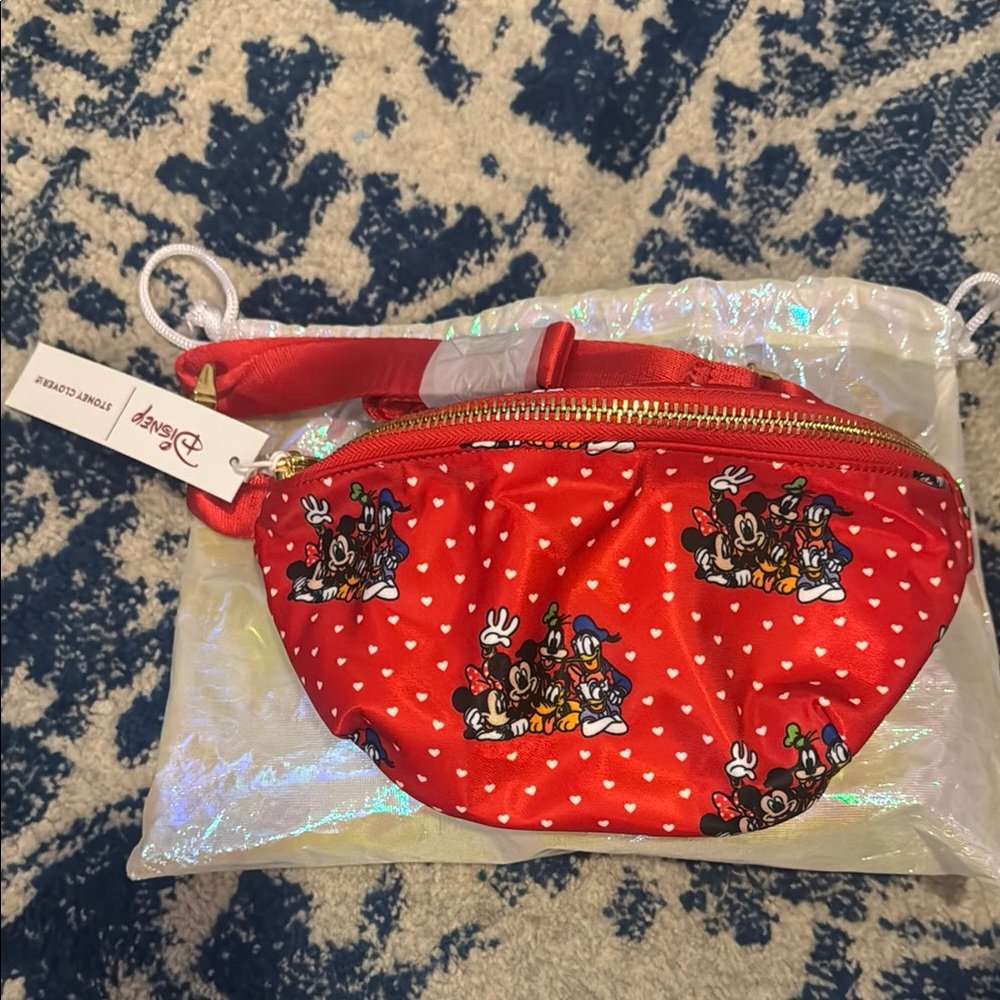 Disney Red Heart Print Fanny Pack